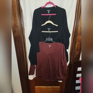 Merino wool base layer long sleeve top scoop neck plus size 3x